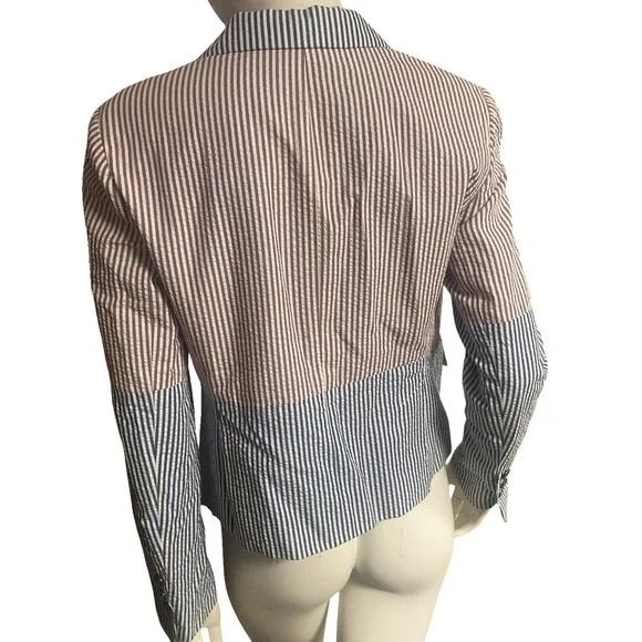 Brooks Brothers Red and Blue Blazer Tailored Suit Jacket Size 8 - Picture 3 of 6